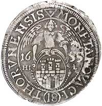 ort 1655, Toruń, odmiana z literami HI-L po bokach herbu Torunia, Kurp. 995 R1, Gum. 1944, moneta ..