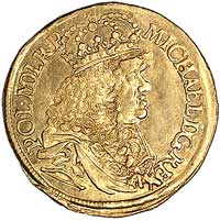 dukat 1673, Gdańsk, H-Cz. 2383 R1, Fr. 32, T. 35, złoto, 3.39 g, ładnie zachowany egzemplarz
