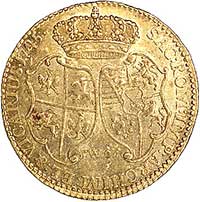 dukat 1745, Drezno, Merseb. 1707, Fr. 2845, złoto, 3.50 g, ładny połysk menniczy, rzadki