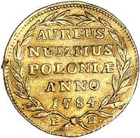 dukat 1784, Warszawa, Plage 444, Fr. 104, złoto 3.46 g, uszkodzony rant
