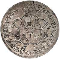 2 grosze srebrne 1770, Warszawa, Plage 252, na rewersie wada blachy, ładny połysk menniczy