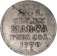 2 grosze srebrne 1770, Warszawa, Plage 252, na r