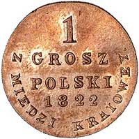 1 grosz z miedzi krajowej 1822, Plage 210, nowe 