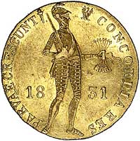 dukat 1831, Warszawa, odmiana z kropką po pochodni, Plage 271, Fr. 114, złoto 3.48 g