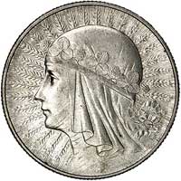 5 złotych 1932, Warszawa, Głowa Kobiety, Parchimowicz 116 a, rzadka i ładnie zachowana moneta