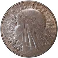 10 złotych 1933, Głowa Kobiety, wypukły napis PR