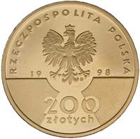 200 złotych 1998, Warszawa, 20-lecie pontyfikatu Jana Pawła II, Parchimowicz 778, złoto, 15.60 g