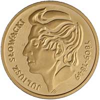 200 złotych 1999, Warszawa, 150 rocznica śmierci Juliusz Słowackiego, Parchimowicz 802, złoto, 15...