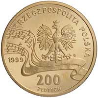 200 złotych 1999, Warszawa, 150 rocznica śmierci Fryderyka Chopina, Parchimowicz 803, złoto, 15.55 g