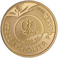 100 złotych 1999, Warszawa, Jan Paweł II-Pielgrzym, Parchimowicz 800, złoto, 8.04 g