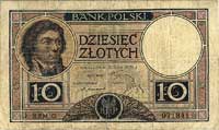10 złotych 15.07.1924, II EM.D, Pick 62a, Miłczak 58, rzadkie
