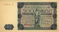 500 złotych 15.07.1947, seria Y, Pick 132, Miłczak 132a