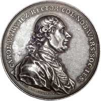 medal wybity w 1772 r. dla upamiętnienia zasług Karola Wyrwicza-pedagoga i rektora Kolegium Jezuic..
