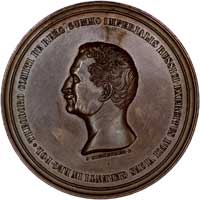 medal autorstwa J. Minheymera wybity z okazji 60 lat służby marszałka Berga w 1872 r., Aw: Popiers..