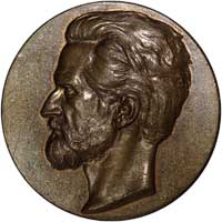 Adam Sapieha- medal wybity w Paryżu w 1885 dla uczczenia zasług księcia, Aw: Popiersie w lewo, Rw:..