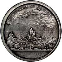 medal Aleksego Bestużewa-Riumina 1762 r., Aw: Półpostać w płaszczu i peruce w lewo i napis w otoku..