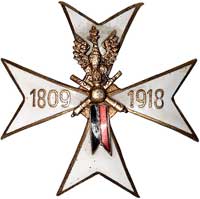 pamiątkowa odznaka oficerska dywizjonów artylerii konnej z 20 maja 1922 roku, krzyż maltański wyko..