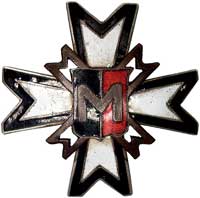 pamiątkowa odznaka oficerska batalionu mostowego stacjonującego w Modlinie, tzw \wersja duża, dwuc..