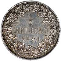 1/2 guldena 1849, Monachium, AKS 152, ładnie zac