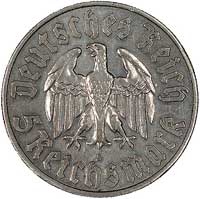 zestaw 5 marek i 2 marki 1933, Berlin, Martin Luter, J. 353 i 352, razem 2 sztuki