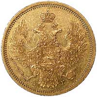 5 rubli 1855, Petersburg, Uzdenikow 237, Fr146, złoto, 6.54 g, patyna