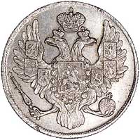 3 ruble 1844, Petersburg, Uzdenikow 409, Fr. 143, platyna, 10.34 g, ładnie zachowany egzemplarz