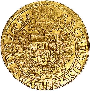 Ferdynand III 1637-1657, dukat 1651, Wiedeń, Aw: Postać cesarza i napis wokoło, Rw: Dwugłowy orzeł z tarczą herbową i napis wokoło, Fr. 149, Herinek 204, złoto, 3,48 g
