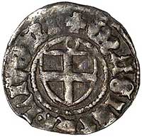 örtung (artig)- Rewal I połowa XV wieku, Aw: Krzyż w tarczy i napis MAGISTRI LIVONI, Rw: Krzyż, w ..