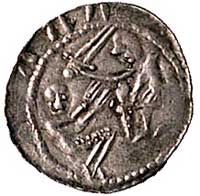denar, Aw: Rycerz z mieczem nad leżącym jeńcem, Rw: Orzeł trzymający w szponach zająca, Str.43, 14..