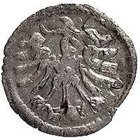 denar, Wilno, Aw: Jeździec w lewo, za nim gotycka litera A, Rw: Orzeł, Gum.472