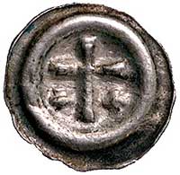 brakteat; Duży krzyż łaciński, na dole dwa małe krzyżyki greckie, Waschinski 157, 0.18 g