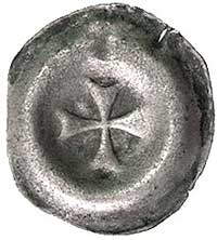 brakteat; Krzyż maltański, w górnym lewym polu kula, Waschinski 175, 0.18 g