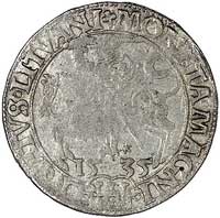 grosz 1535, Wilno, odmiana bez litery pod Pogonią, na awersie trójlistek i napis SIGISMVNDVS P REX..