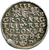 trojak 1584, Olkusz, odmiana z literami G-H po bokach Orła i Pogoni, Kurp. 175 R2, Gum. 709, drobn..