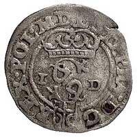 szeląg 1586, Olkusz, odmiana z literami N-H po bokach korony, Kurp. 54 R1, Gum. 679, niedobity