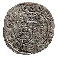 szeląg 1586, Olkusz, odmiana z literami N-H po bokach korony, Kurp. 54 R1, Gum. 679, niedobity