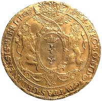 5 dukatów (donatywa) 1614, Gdańsk, Aw: Popiersie króla w ozdobnej zbroi i w płaszczu, wokoło napis..