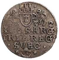 trojak 1632, Elbląg, okupacja szwedzka - emisja koronna, Ahlström 2, ładnie zachowany egzemplarz