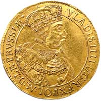 1 1/2 dukata (donatywa) 1634, Gdańsk, Aw: Popiersie króla i napis wokoło VLADIS IV DG REX POL M D ..
