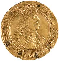 dukat 1661, Gdańsk, H-Cz. 2201, Fr. 24, złoto, 3,45 g, ślady po oprawie