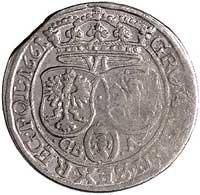 szóstak 1661, Lwów, odmiana z mniejszą głową króla, Kurp. 176 R, Gum. 1695, moneta lekko niedobita..