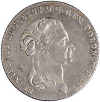 talar 1795, Warszawa, (6 złotowy), Plage 374, Dav. 1623, minimalnie justowany, ładny egzemplarz