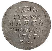 2 grosze srebrne 1767, Warszawa, Plage 246, just