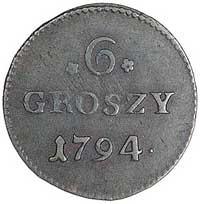 6 groszy 1794, Warszawa, odmiana z cyfrą wartośc
