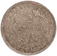 2 złote 1831, Warszawa, rzadka odmiana- Pogoń bez pochwy, Plage 273
