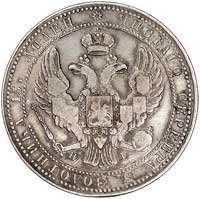 3/4 rubla = 5 złotych 1837, Petersburg, odmiana- w ogonie orła 9 piór i 3 żołędzie po 1 parze list..