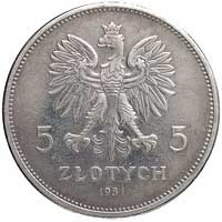 5 złotych 1931, Warszawa, Nike, Parchimowicz 114 d, rzadkie