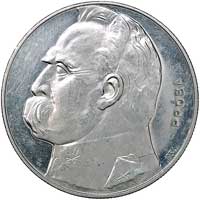10 złotych 1934 Piłsudski-Orzeł Strzelecki, wypukły napis PRÓBA, Parchimowicz P-158 a, wybito 100 ..