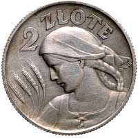 2 złote 1925, Głowa kobiety z kłosami, na awersi