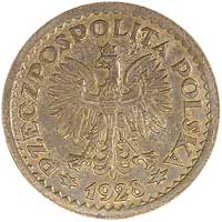 1 złoty 1928, Nominał w wieńcu z kłosów zboża, P